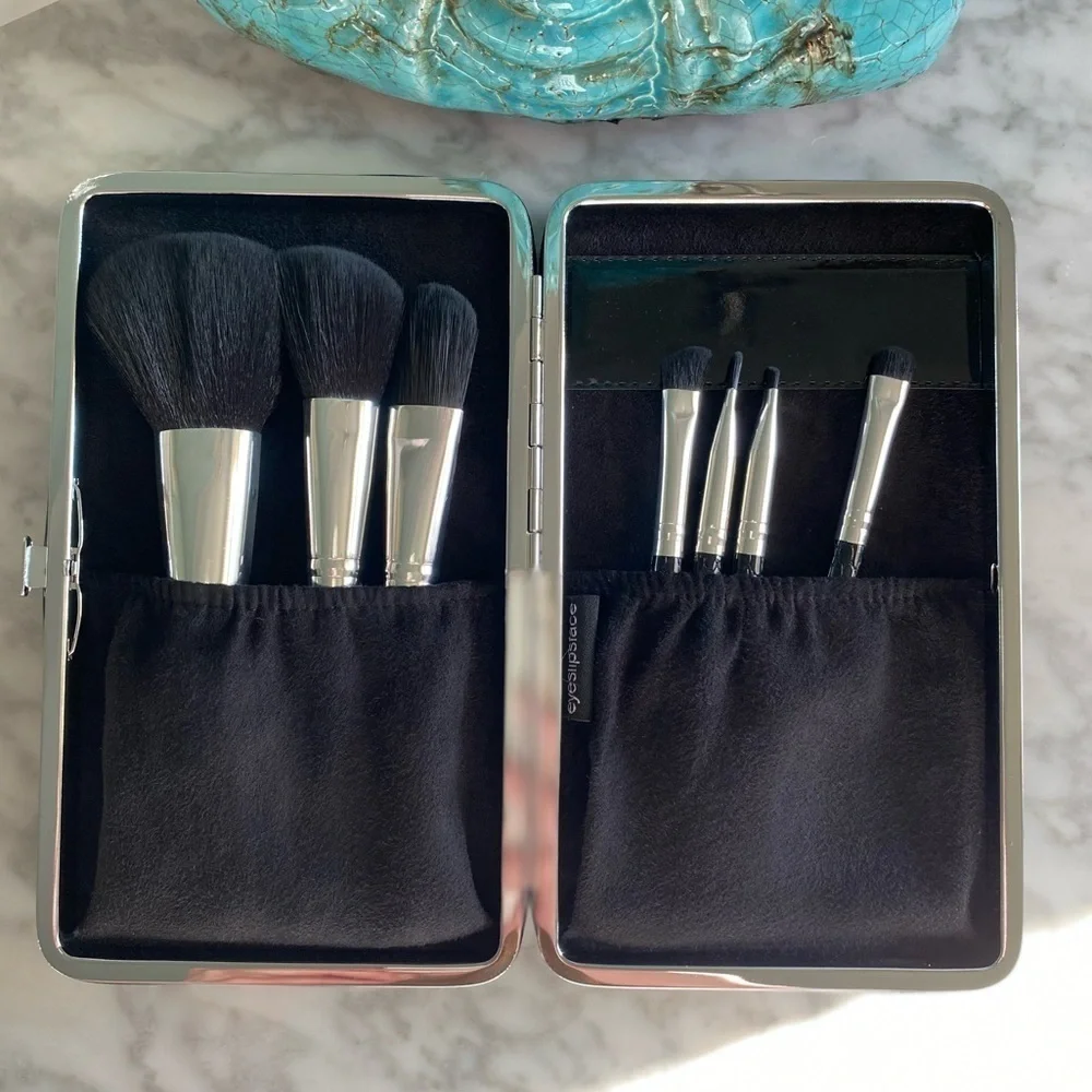 ELF New Luxe Brush Collection 7 Pieces with Black Croc Case - Picture 8 of 11